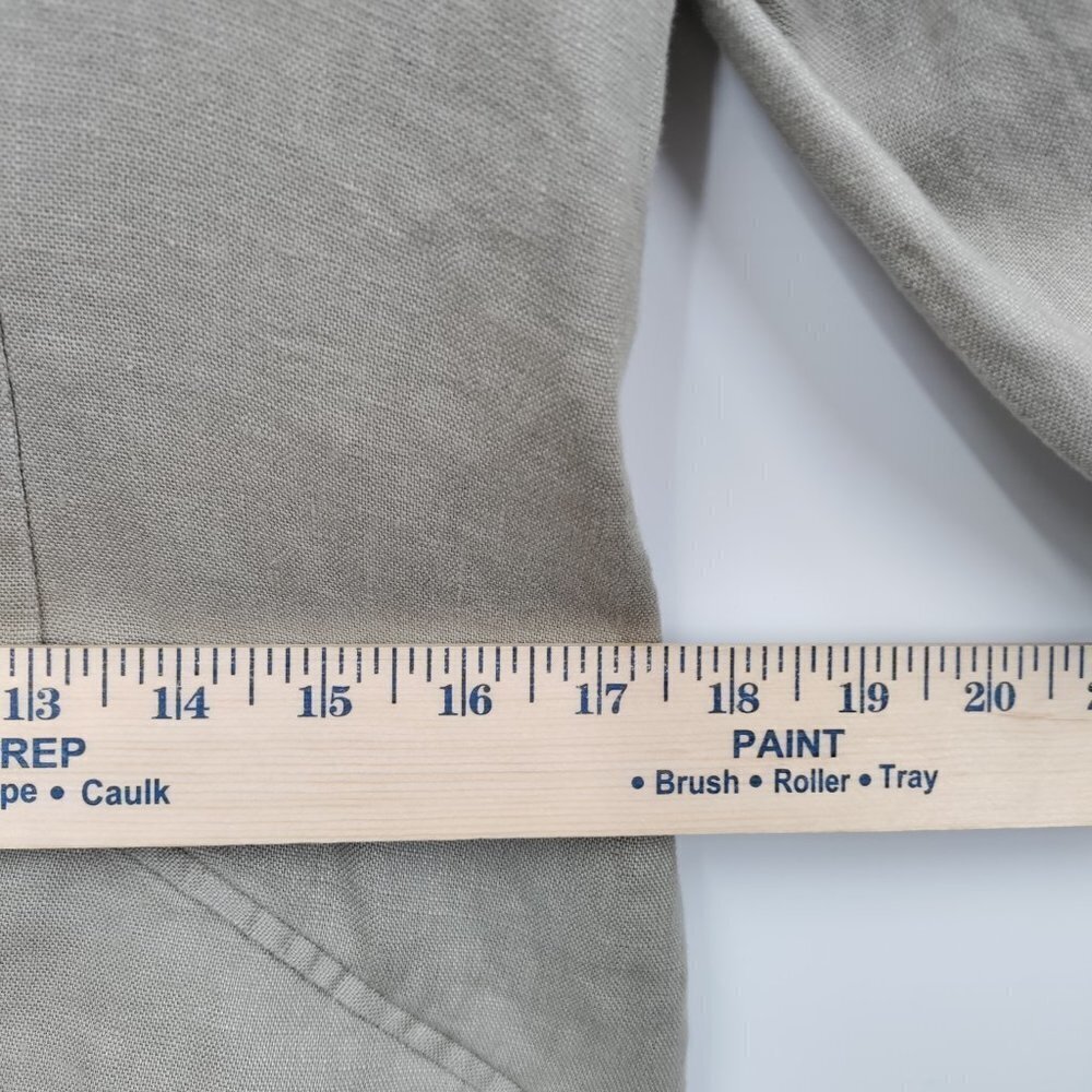 Avec Les Filles Taupe Linen-Blend Long Blazer - Picture 11 of 13